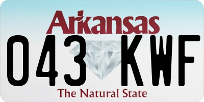 AR license plate 043KWF