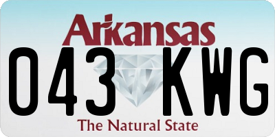 AR license plate 043KWG