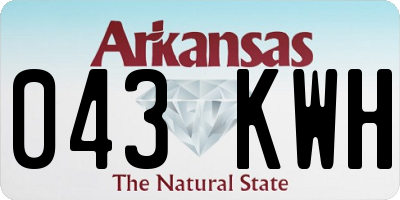 AR license plate 043KWH