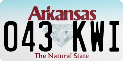 AR license plate 043KWI