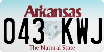 AR license plate 043KWJ