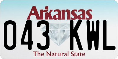 AR license plate 043KWL