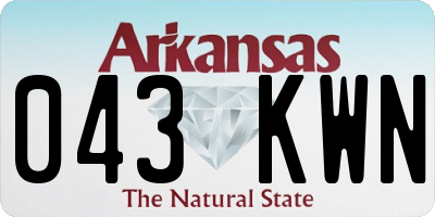 AR license plate 043KWN