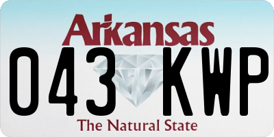 AR license plate 043KWP