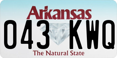 AR license plate 043KWQ