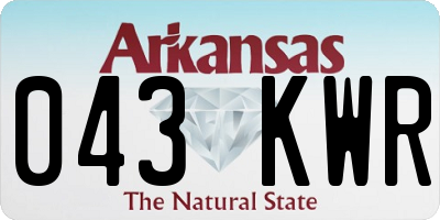 AR license plate 043KWR