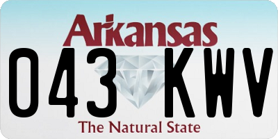 AR license plate 043KWV