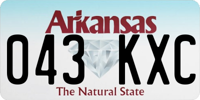 AR license plate 043KXC