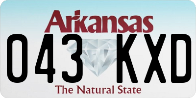 AR license plate 043KXD