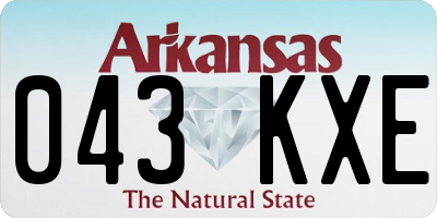 AR license plate 043KXE