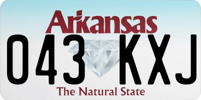 AR license plate 043KXJ