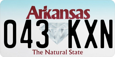 AR license plate 043KXN
