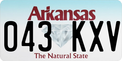 AR license plate 043KXV