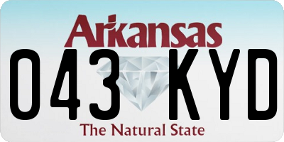 AR license plate 043KYD