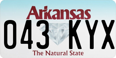 AR license plate 043KYX
