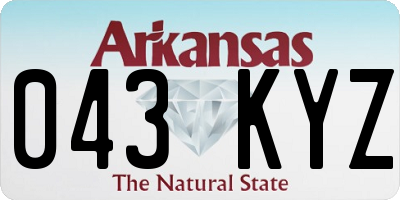 AR license plate 043KYZ