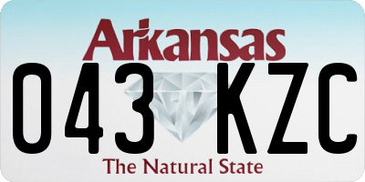 AR license plate 043KZC