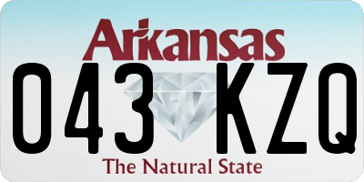 AR license plate 043KZQ