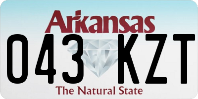 AR license plate 043KZT