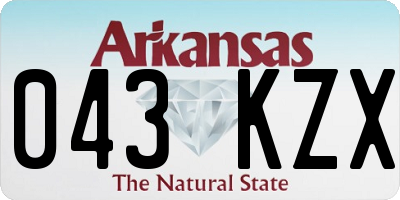 AR license plate 043KZX