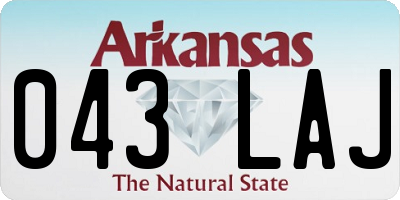 AR license plate 043LAJ