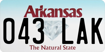 AR license plate 043LAK