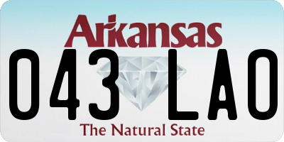 AR license plate 043LAO