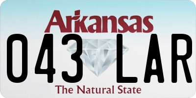 AR license plate 043LAR