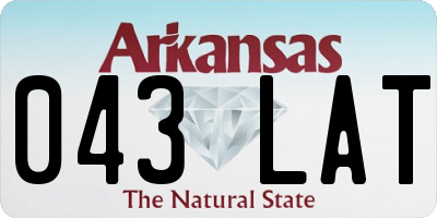 AR license plate 043LAT