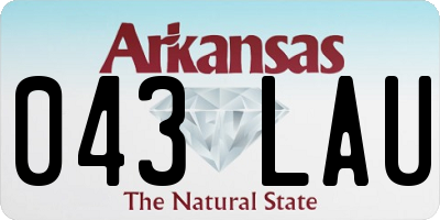 AR license plate 043LAU
