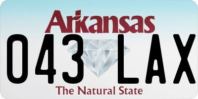 AR license plate 043LAX