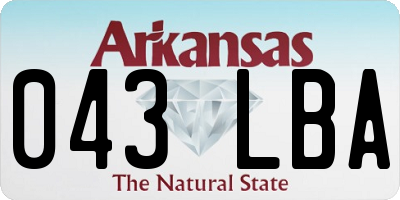 AR license plate 043LBA