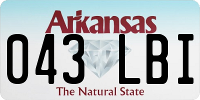AR license plate 043LBI