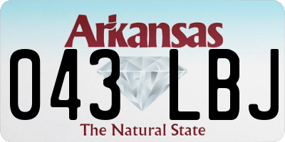 AR license plate 043LBJ