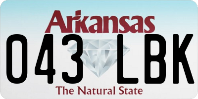 AR license plate 043LBK