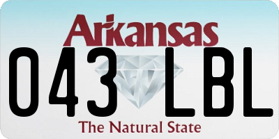 AR license plate 043LBL