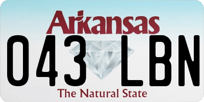 AR license plate 043LBN