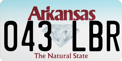 AR license plate 043LBR