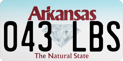 AR license plate 043LBS