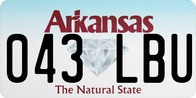 AR license plate 043LBU