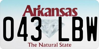 AR license plate 043LBW