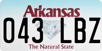 AR license plate 043LBZ