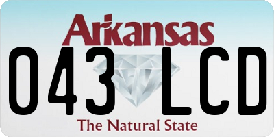 AR license plate 043LCD