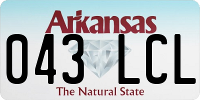 AR license plate 043LCL