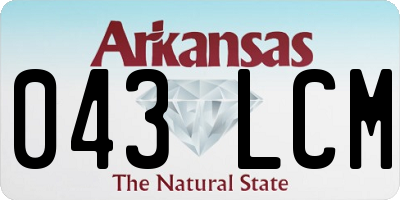 AR license plate 043LCM