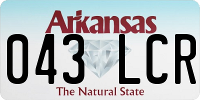 AR license plate 043LCR