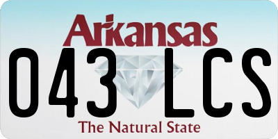 AR license plate 043LCS