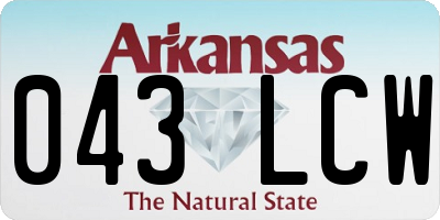 AR license plate 043LCW