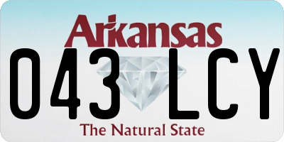 AR license plate 043LCY