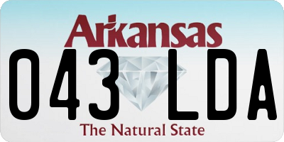 AR license plate 043LDA